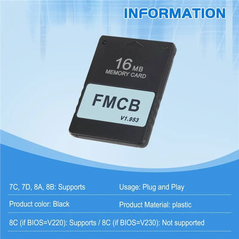 ABRI-FMCB Free Mcboot Card V1.953 For Sony PS2 Playstation-2 Memory Card OPL MC Boot