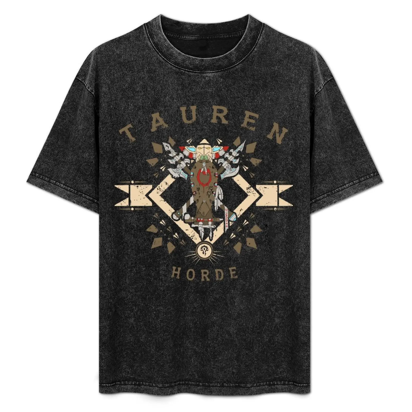 Футболка TAUREN - TRIBAL CREST, базовая комфортная футболка для мужчин
