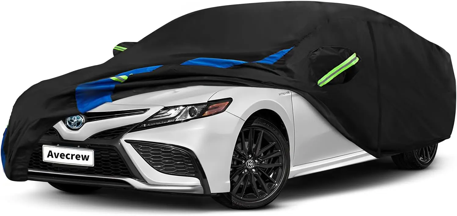 

Custom Fit Car Cover for Toyota Camry, Waterproof All Weather Protection with Side Zipper and Reflective Strips