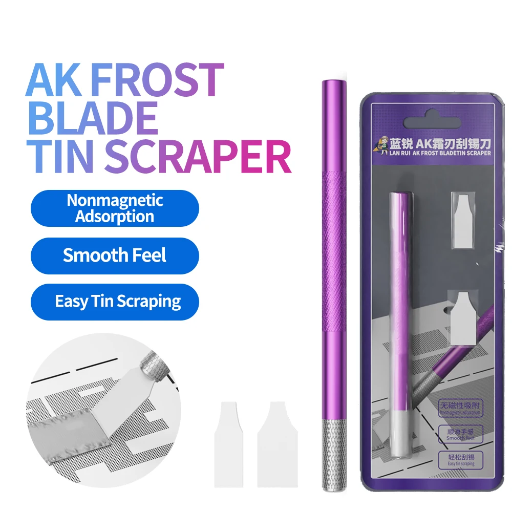

LANRUI AK Frost Blade Non-magnetic Tin Scraper for Mobile Phone Repair BGA CPU NAND DDR IC Chip Welding Ball Scraping Tool