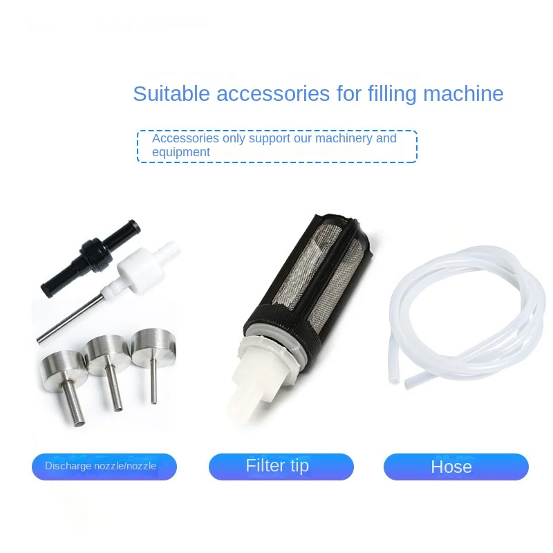 

Filling Machine Accessories Pneumatic Filling Outpouring Nozzle 4/6/8/10/12/14mm Inlet and Outlet Silicone/Fluorine Hose