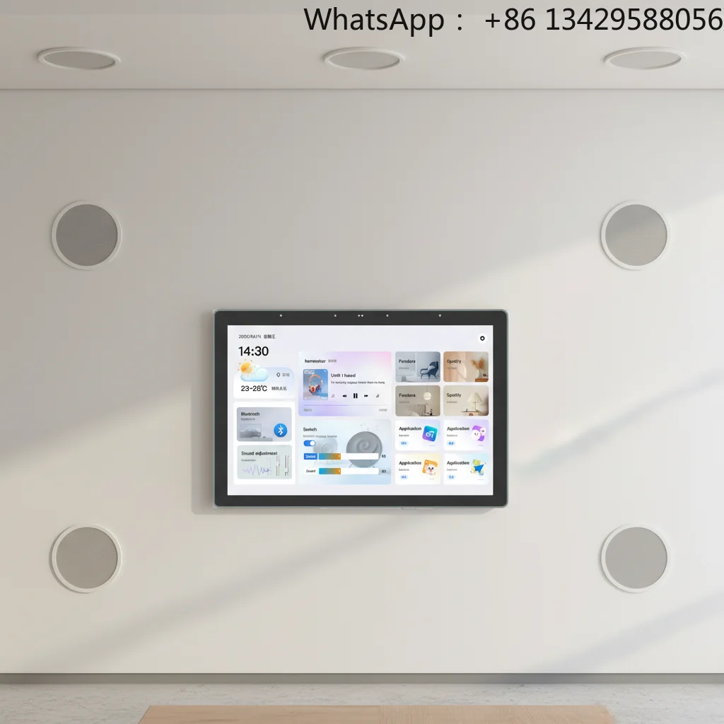 Android 11 Wifi Wall Control Smart Home Video Music System T8 8 Inch 2-zone Background Music Host
