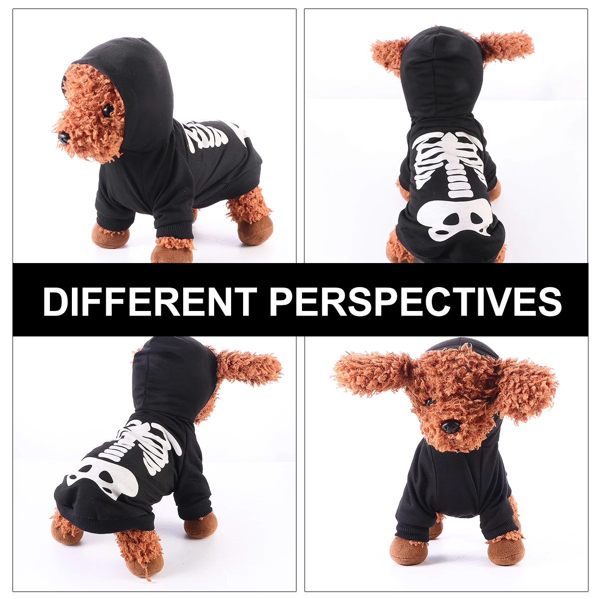 Cotton Luminous Skull Dress Dog Clothes Halloween Costume Pet Garment Small Dogs Cat Apparel Coats Jackets dog halloween dress