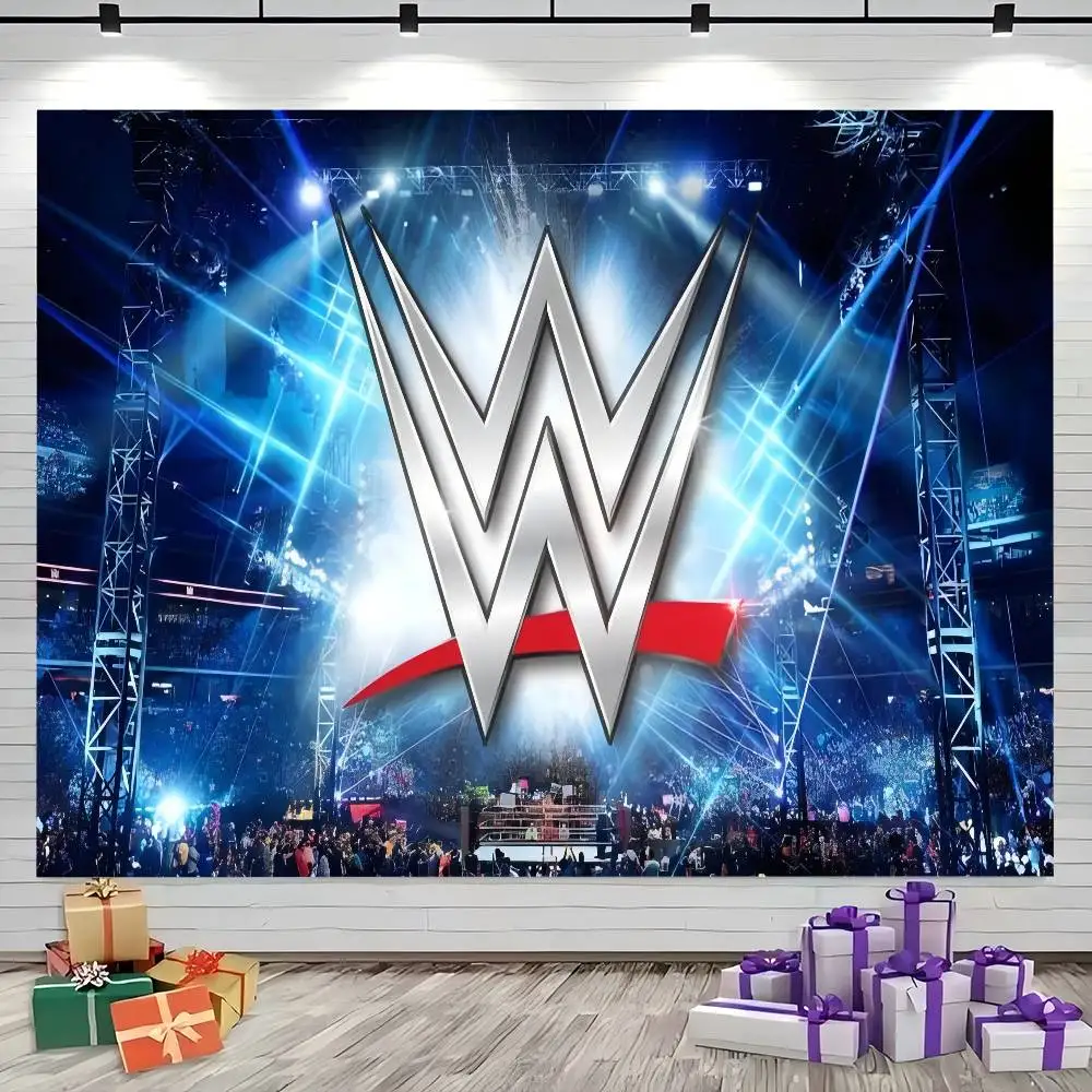 WWE Wrestling Star ART Photography Studio Backdrop Outdoor House Party Decoration Photo Background Curtain Back Drop