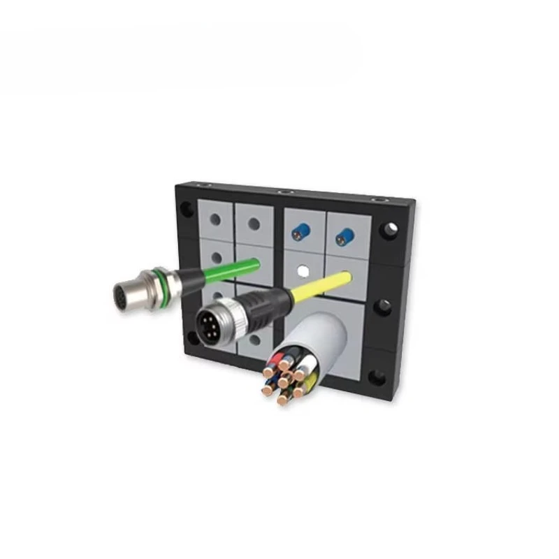 100A industrial power distribution cable entry system with 6 sockets plastic 30A/32A 24V/12V