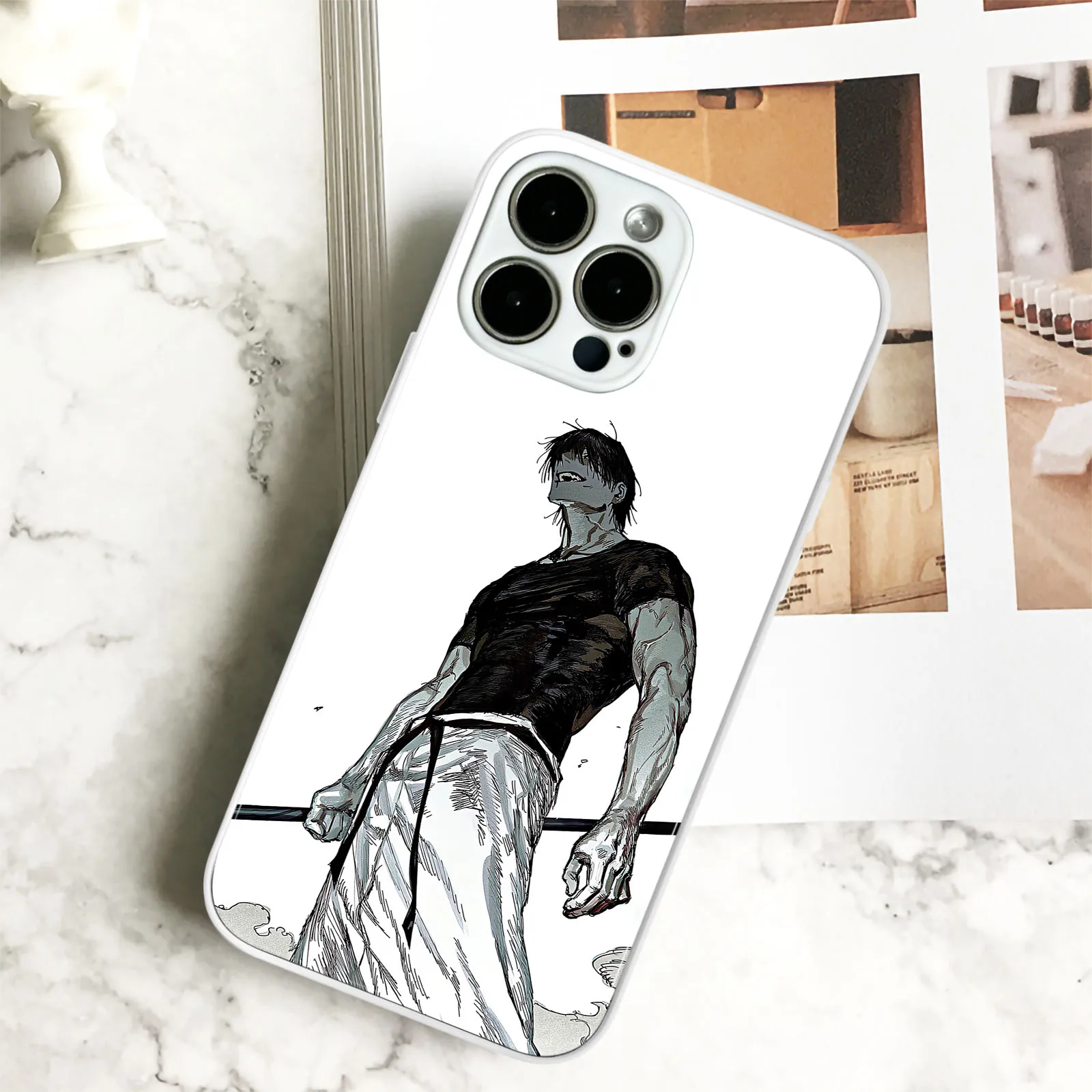 Toji Fushiguro Anime Character TPU Tempered Glass Phone Case for iPhone 16 15 14 11 Pro Max 7 8 15 16 Plus Xr Xs 12 13 Mini