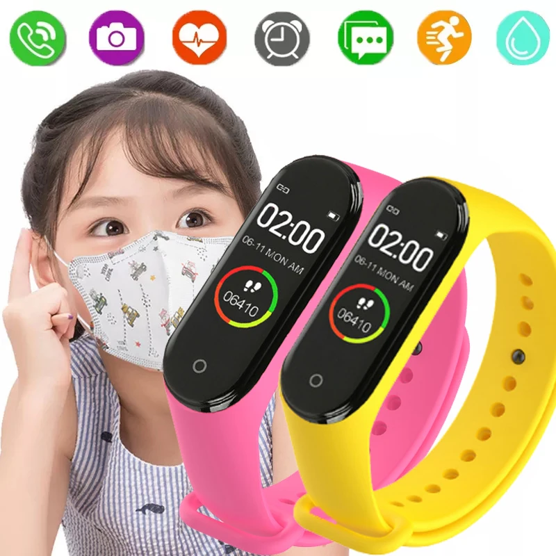 Relojes personalizados para niños, reloj inteligente impermeable, Digital, Bluetooth, deportivo, de pulsera, rastreador de Fitness