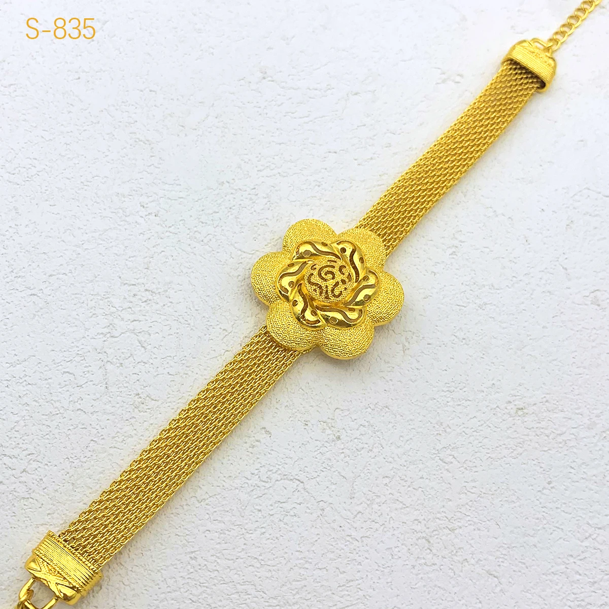Dubai Indisch-Afrikanisches Netz-Chan-Halsketten-Ohrringe-Schmuckset für Damen, vergoldet, Nigeria, Braut, Hochzeit, Party, Geschenk, Schmuck – Detail 3
