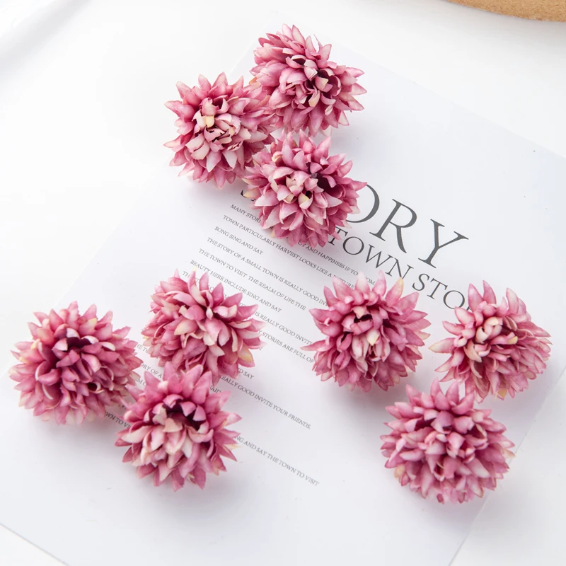 50PC Künstliche Blumen Sammelalbum Diy Geschenk Pralinenschachtel Hochzeit Garten Rosenbogen Weihnachtsdekorationen für Zuhause Gefälschte Seide Nelke – Detail 6