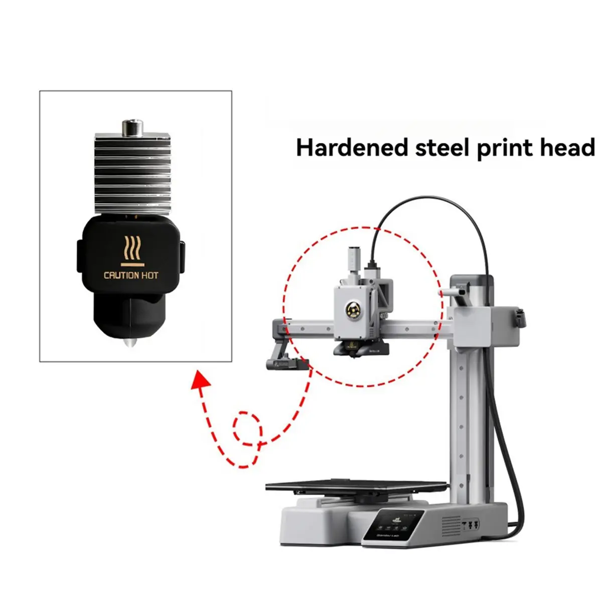 [VALUE PACK]3D Printer Part Hotend Kit for A1 A1 Mini Fast Speed Hot End Assembly Hardened Steel Nozzle 0.8mm