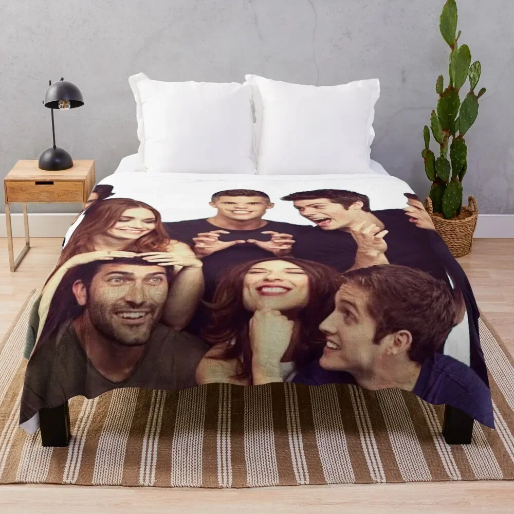 

teen wolf cast Throw Blanket Custom Loose Cute Soft Beds Blankets