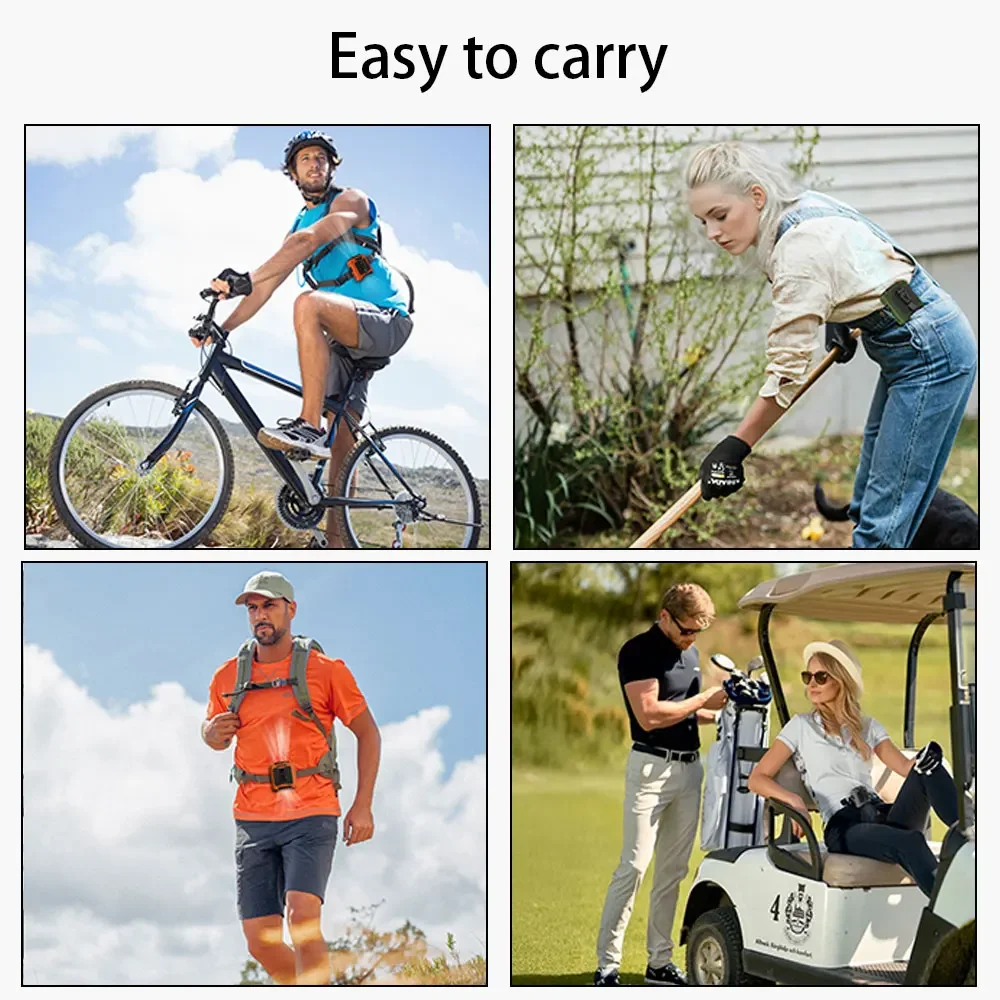 Ventilador de pescoço wearable ventilador de cintura portátil refrigerador de ar pessoal 5 velocidades ventilador de cintura para esporte ao ar livre viagem acampamento