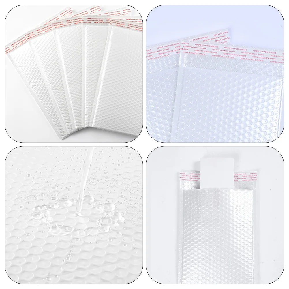 

50 Pcs Packaging Bags Pearl Film Bubble Small Mailers Bubbles Packing Supplies White