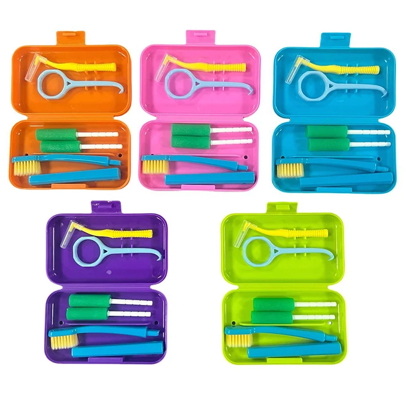 1 Box Dental Care Kits Invisable Braces Aligners Portable Travel Detachable Toothbrush Orthodontic Aligner Chewies Storage Case