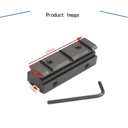 Dovetail Raised Clamp Bracket, Rail Adapter, Optical Instrument, Fixture, Lanterna Holder, Metal Guide, 11mm, 20mm