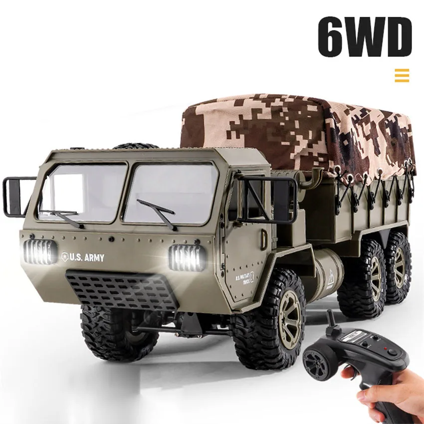 2,4g Fernbedienung RC Auto schwere sechs Rad LKW-Modell mit WLAN-Kameras & Lichter Simulation Militär karte Spielzeug Geschenk ﻿