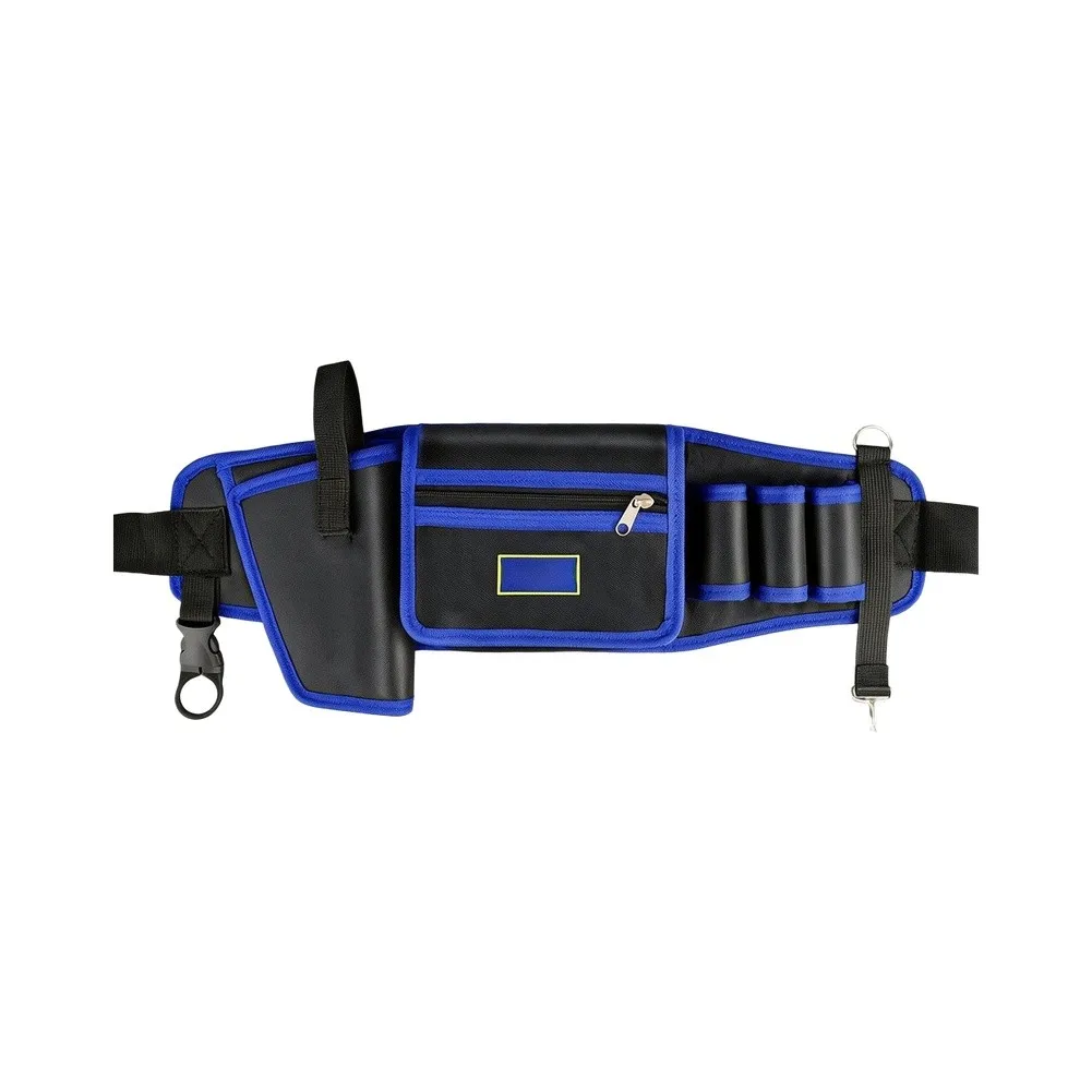 Blue Waterproof Tool Belt 1680D Oxford Cloth 56.5cm x 5cm x 17cm with Reinforced Stitching and Organized Pockets