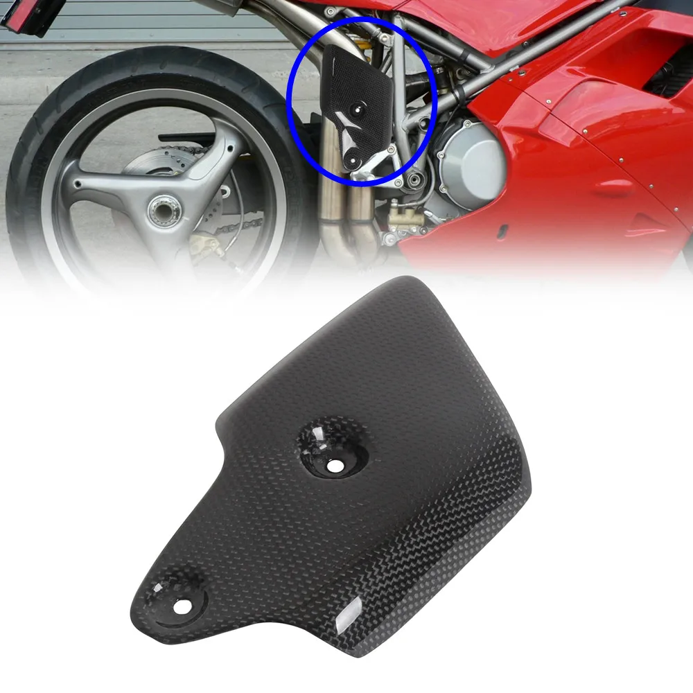 

for DUCATI 748 998 916 996 Carbon Fiber Exhaust Cover Motorcycle Middle Muffler Heat Shield Pipe Guard