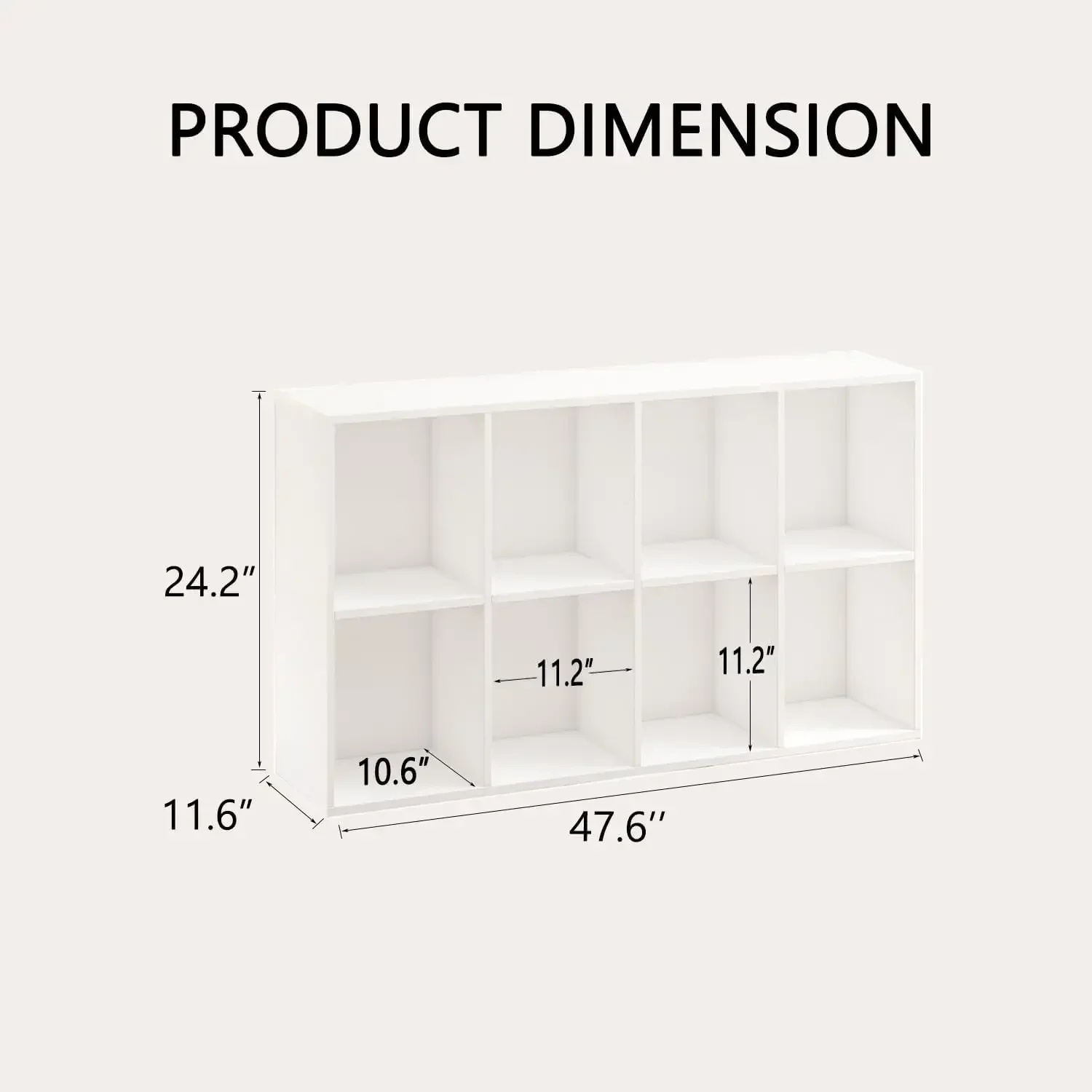 

[Hot Deal, Limited Time Offer!]White Shelf Heavy Duty Cubby Storage Organizer Wooden Cube Storage Organizer with Closed Back Pa