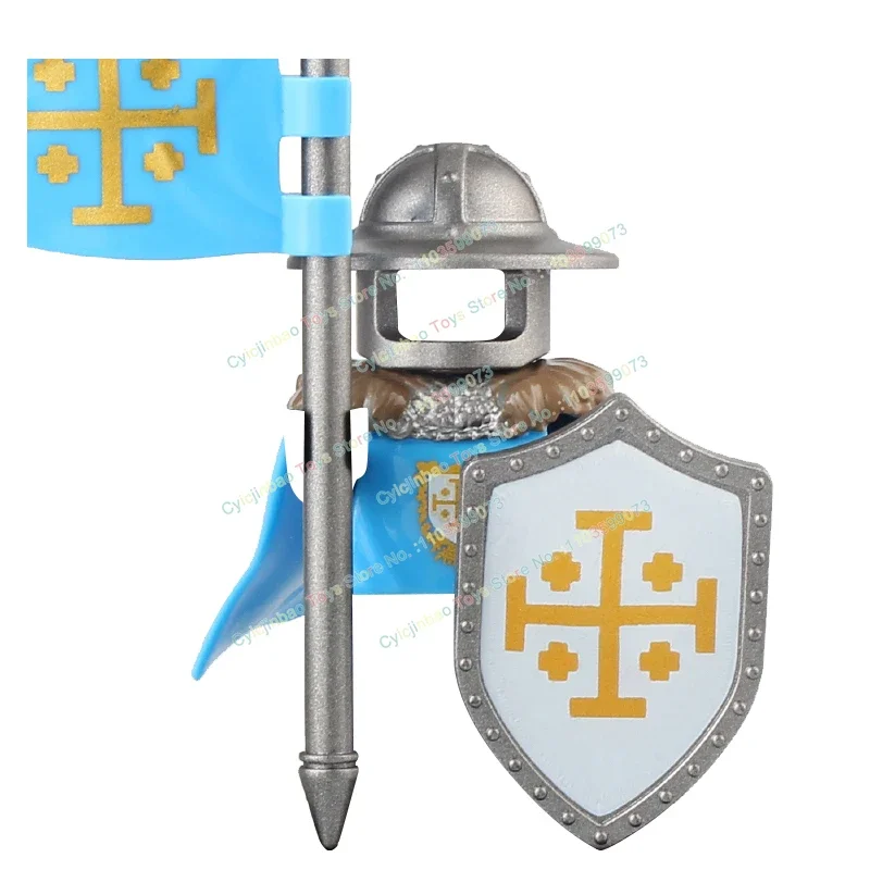 G0133 Jérusalem Tripoli Royal MOC chevaliers médiévaux bouclier épée figurines d'action blocs de construction accessoires jouets pour enfants cadeaux