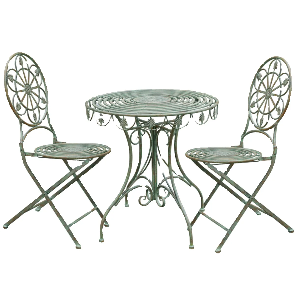 

6R production order retro old wrought iron garden outdoor garden chairs outdoor terrace chairs decoration European style