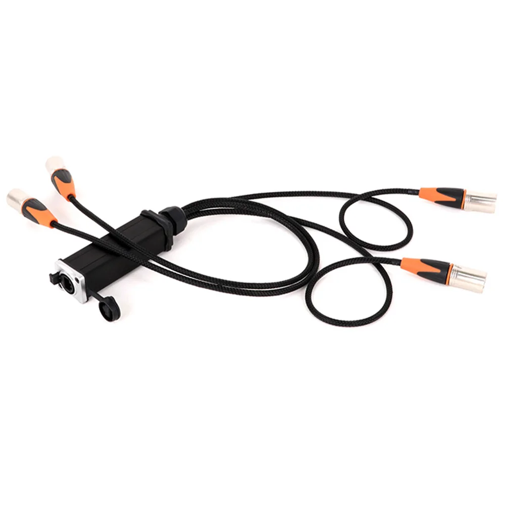 Imagem -05 - Multi Network Breakout Cabo de Áudio Impermeável Rj45 a Canais 3pins Xlr Extensão de Rede Palco Estúdio Gravação 1pc por Conjunto