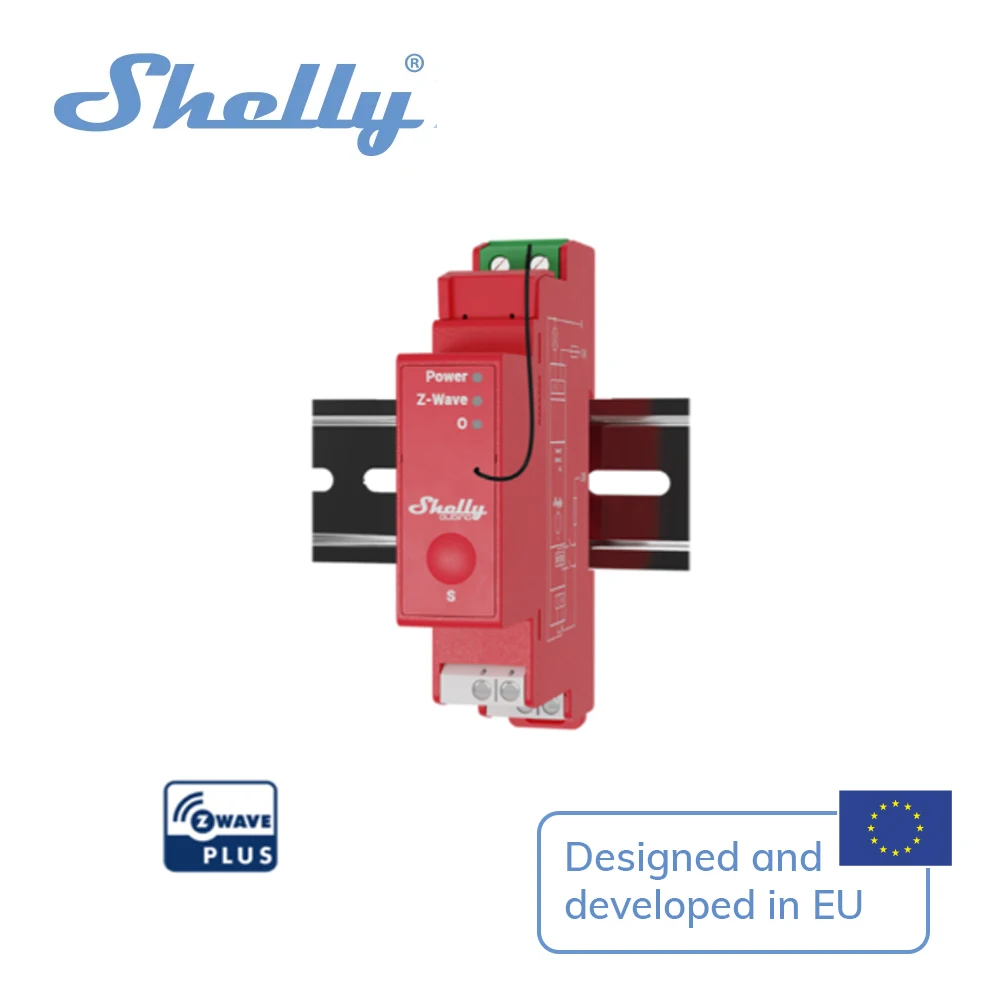 Shelly Qubino Wave Pro 1PM Professional 1-Channel DIN Rail Z-Wave®Smart Switch with Power Metering