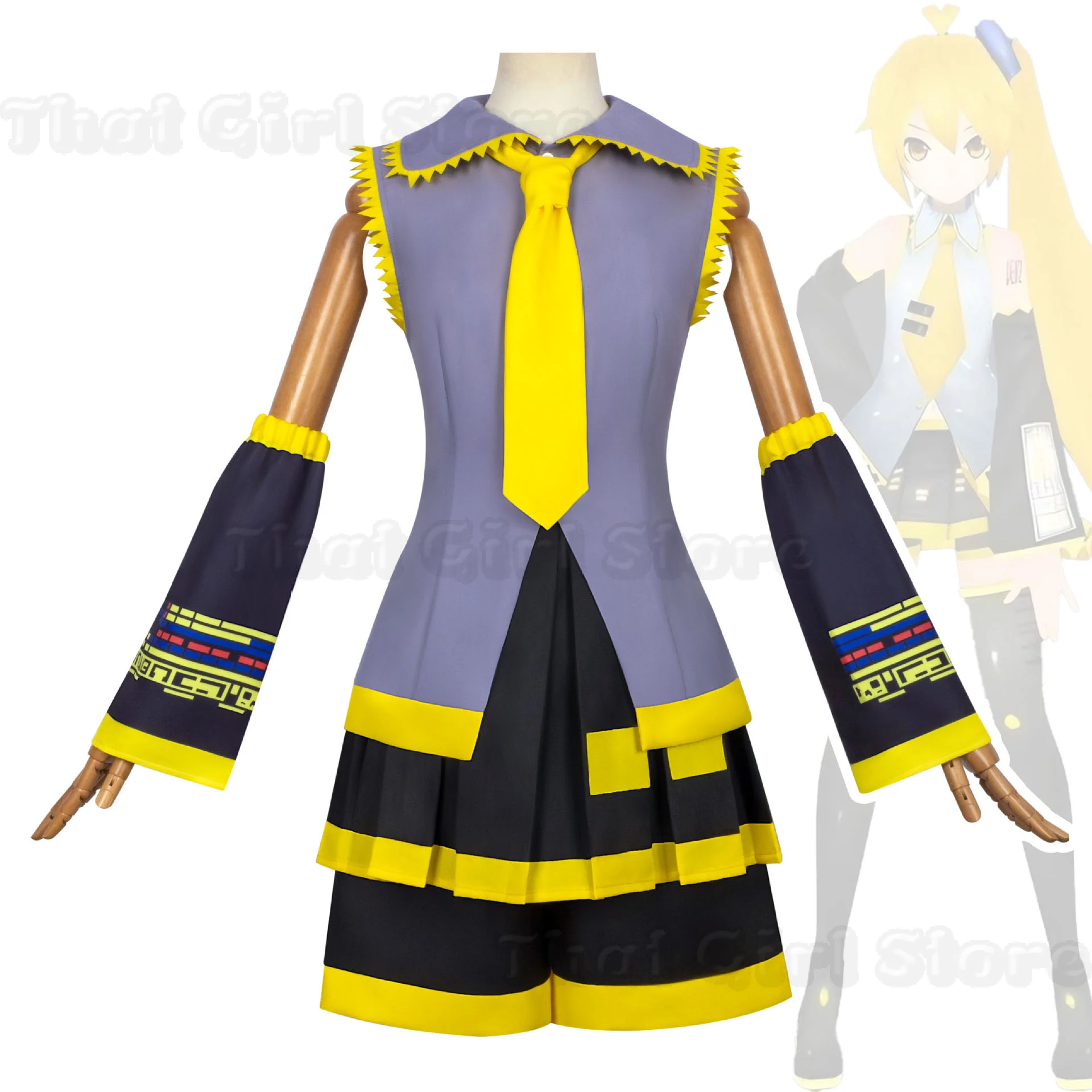 Costume de cosplay d’Akita Neru, personnage d’anime, costume de cosplay de personnage virtuel, haut gris, jupe noire, uniforme scolaire de style JK, déguisement pour Halloween, tenue pour jeux de rôle.