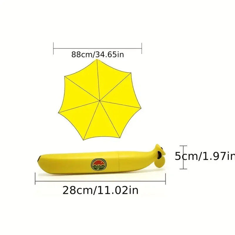 Creative Banana Umbrella Cute Fruit Folding Umbrellas Fashion Mini Windproof Folding Umbrella for Women Men Umbrella Gift