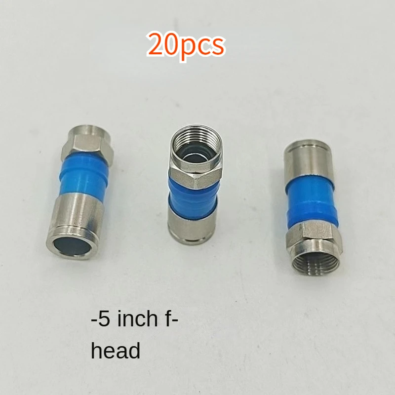 20Pcs 75-5 F type Compression Connector For Signal Amplifier CATV RG6 RG59 Coaxial Cable F Type TV Connector