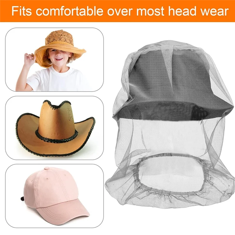 THIVN-12 Pcs Bug Net Protecting Net For Outdoor Hiking Camping Climbing No See Net With Carry Bags For Outdoor