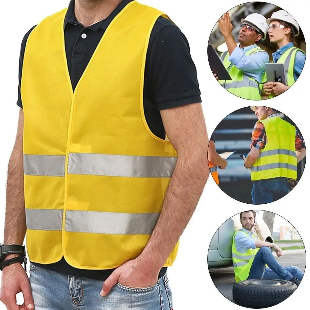 High Visibility Running Sports Vest Multicolors with Pocket Front Cycling Clothes Warning Safety Vest