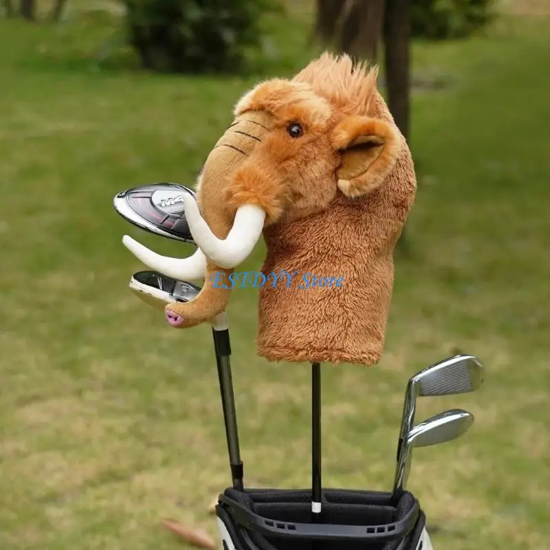 G6DE Unique Animal Golf Headcover Funny Plush Animals Golf Headcover Driver Head Cover for Kids and Adults
