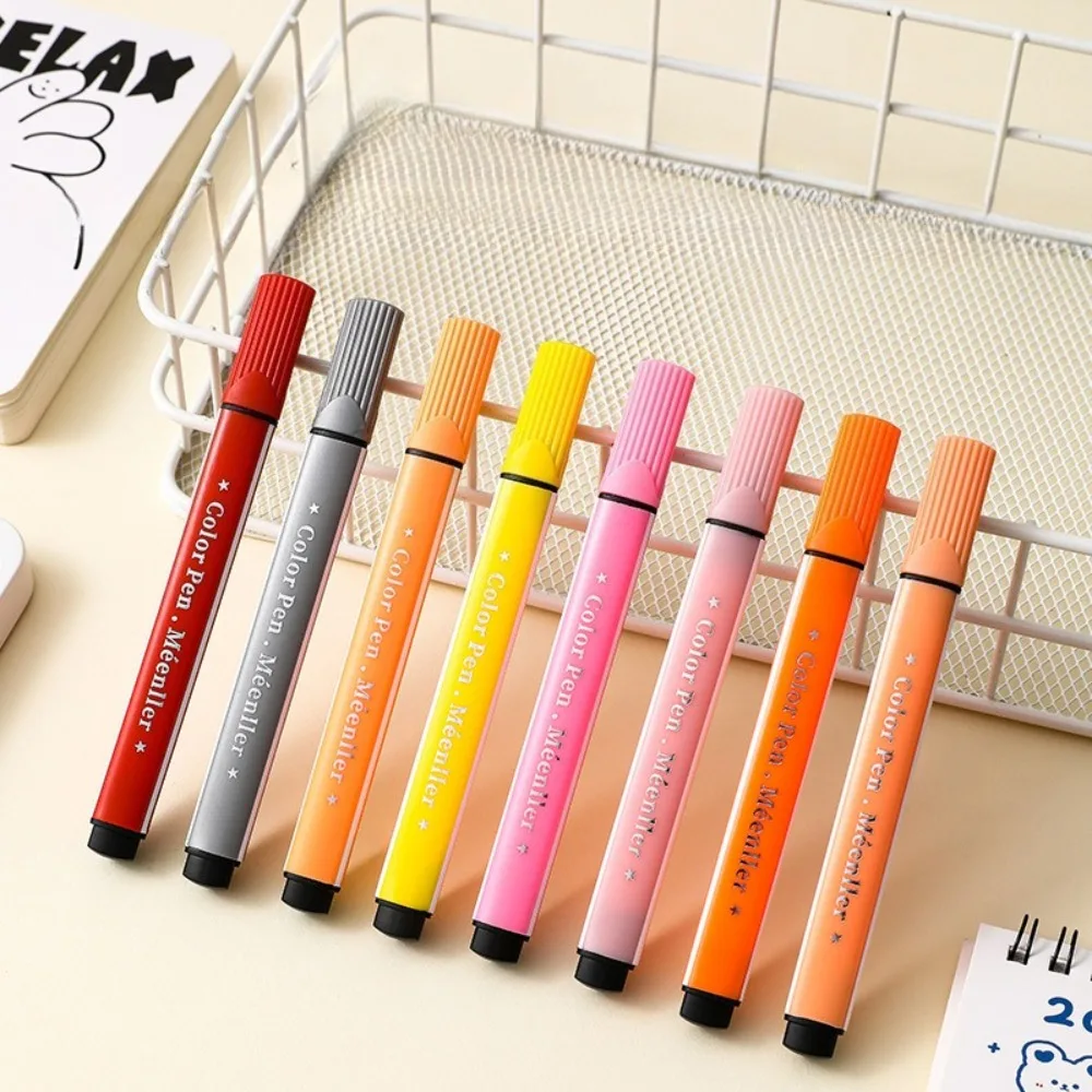 

12pcs Office School Supplies Washable Large Capacity Watercolor Markers Set Art Drawing Pens(Random Color Mixed Packaging)