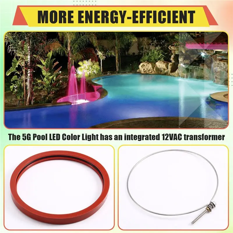T22C LED For Pool Light 12VAC Installation Accessory Kit 619818Z For Pentair Intellibrite 5G 2Nd Gen SPA Lights 2010 To Current