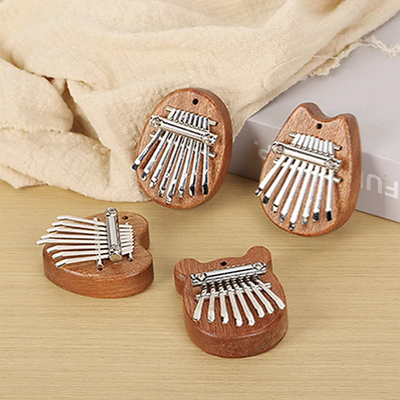  8 Key Mini Wooden Kalimba High Quality Exquisite Finger Thumb Piano Marimba Musical Good Accessory Pendant Gift