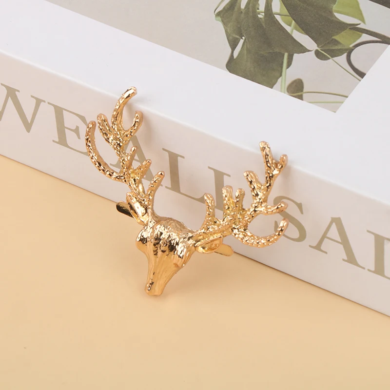 Exquisite Metal Cute Deer clasp buckle Buckles Bag Purse Hat Decor Hardware DIY Leather Craft Accessory Golden 60mm