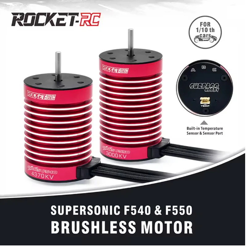 SURPASS HOBBY Rocket-RC 1/10 브러시리스 모터 및 ESC 콤보 60A /90A F550 모터 3.175mm V2 Tamiya RC Car 용 초음속