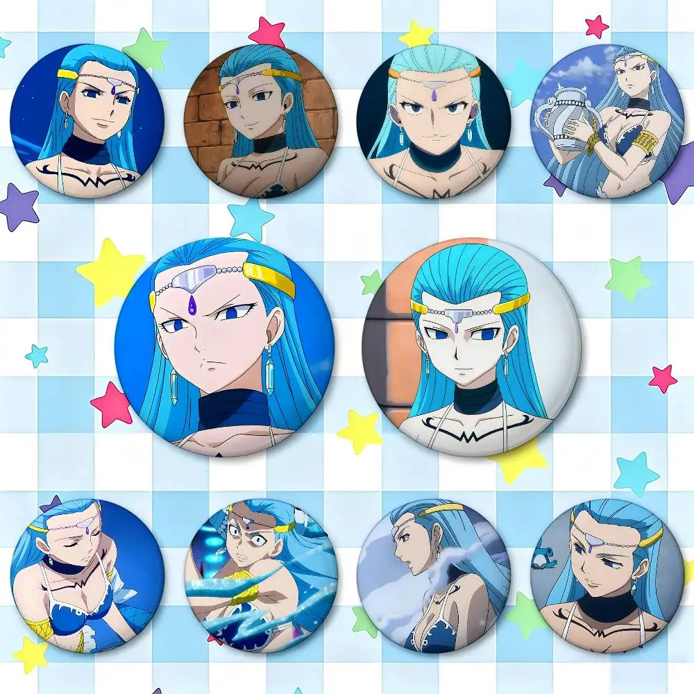 Aquarius Fairy Tail Badges 25 32 44 58 75 Mm Round Cosplay Pin Bag Decor Fans Collect Friends Gifts Brooch Souvenir