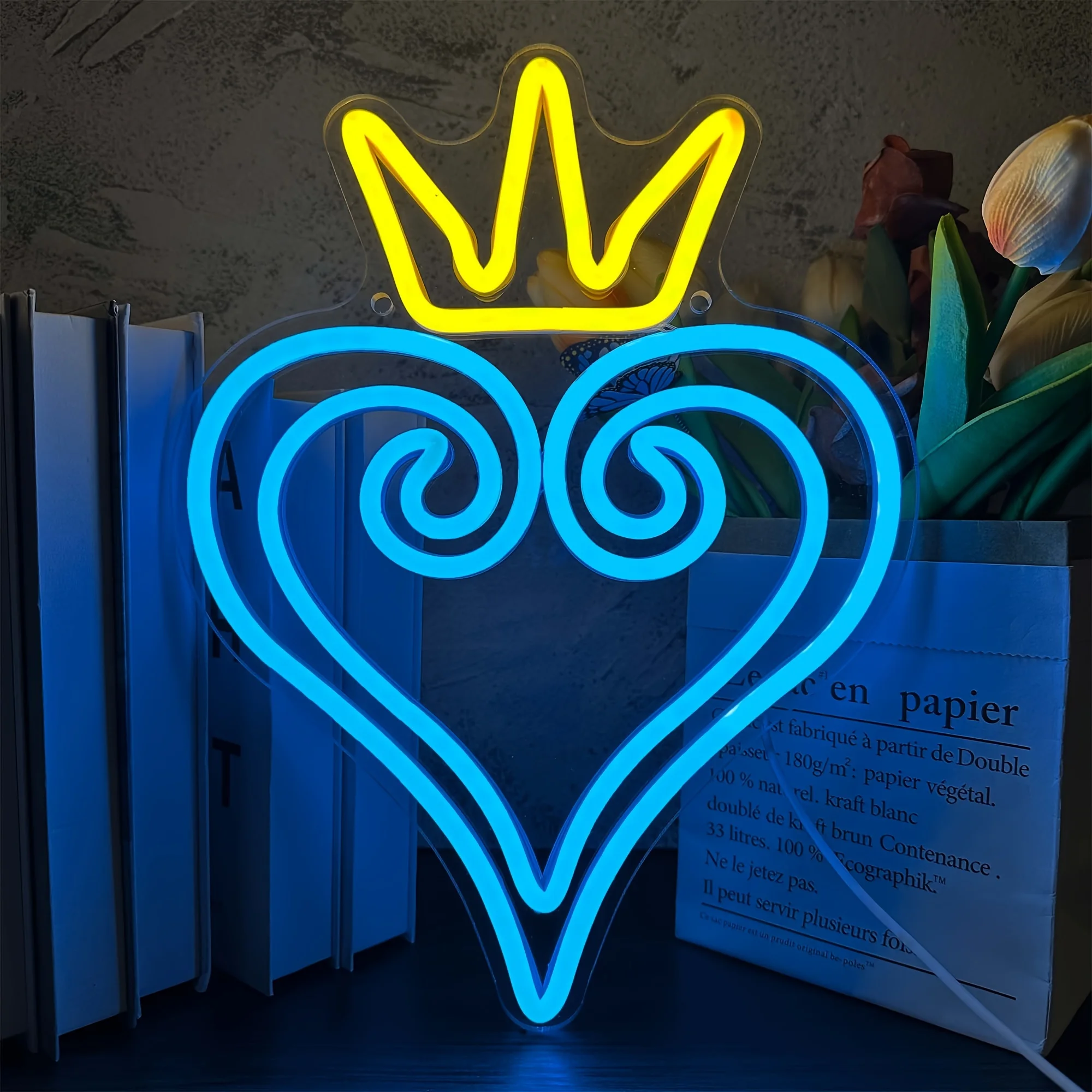 LED Kingdom And Hearts Neon Sign, For Wall Decor, Anime Neon Sign, Neon Game Room Setup,For Man Cave Game Party Birthday Gifts