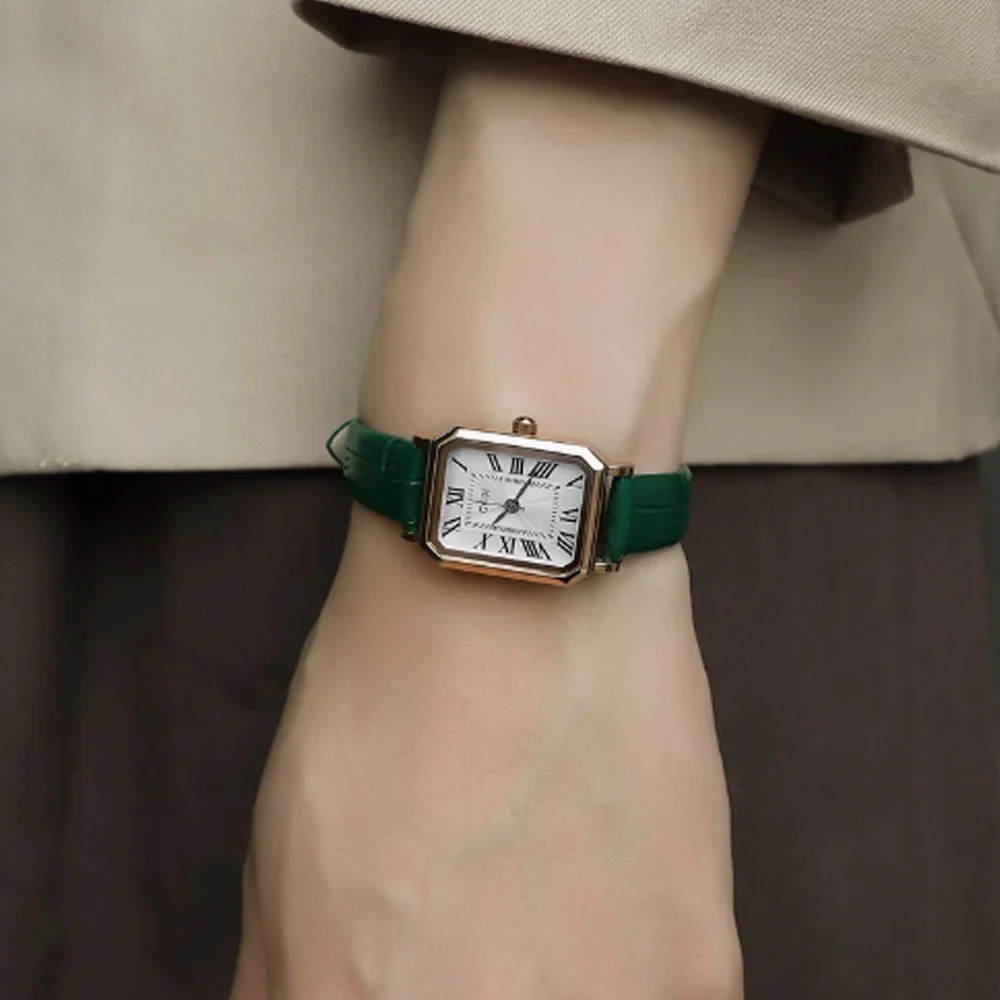 Fashion temperament minimalist luxury belt small dial square with quartz women's watch