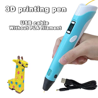 Electronic 3D Printing Pen LED Display Screen Children's 3D Graffiti Drawing Tool Drawing Smart Toy DIY Christmas Birthday Gift