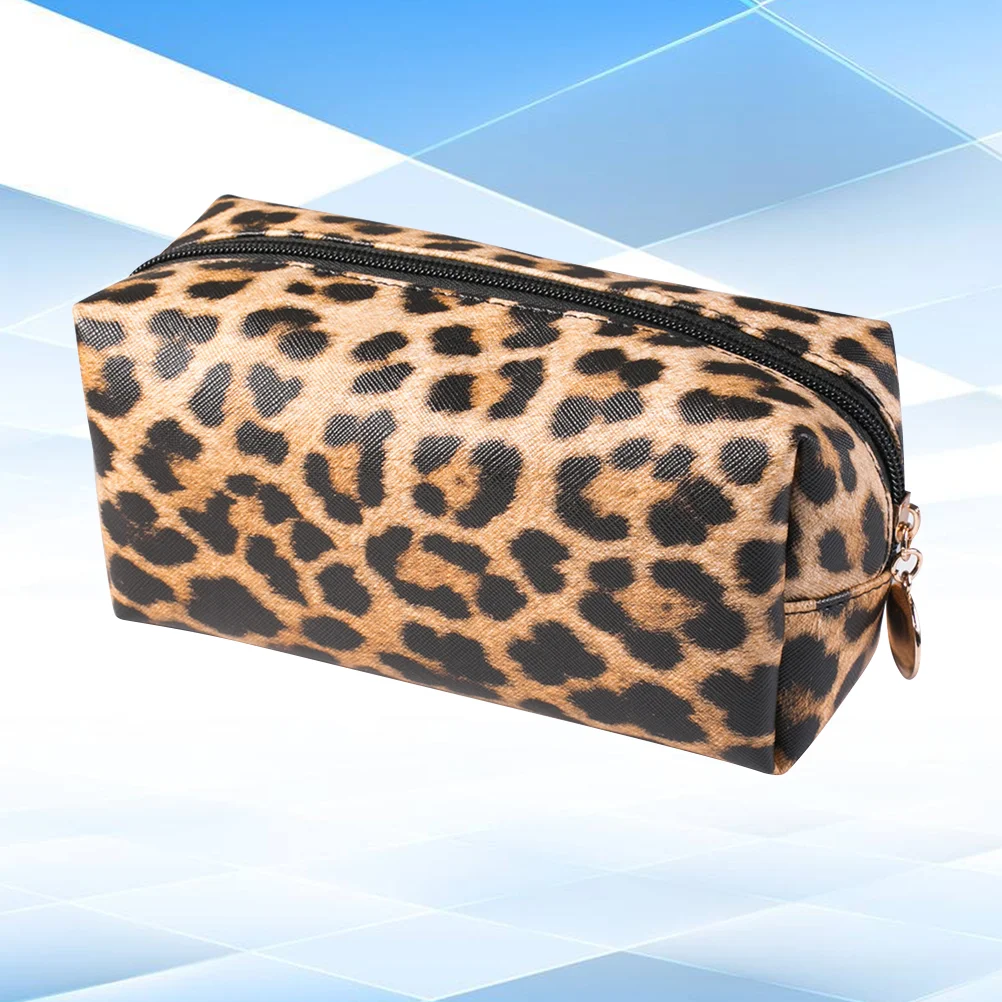 Cosmetics Storage Bag Leopard Cosmetics Bag Multifunction Storage Bag Portable Handbag Light Color toiletry bag