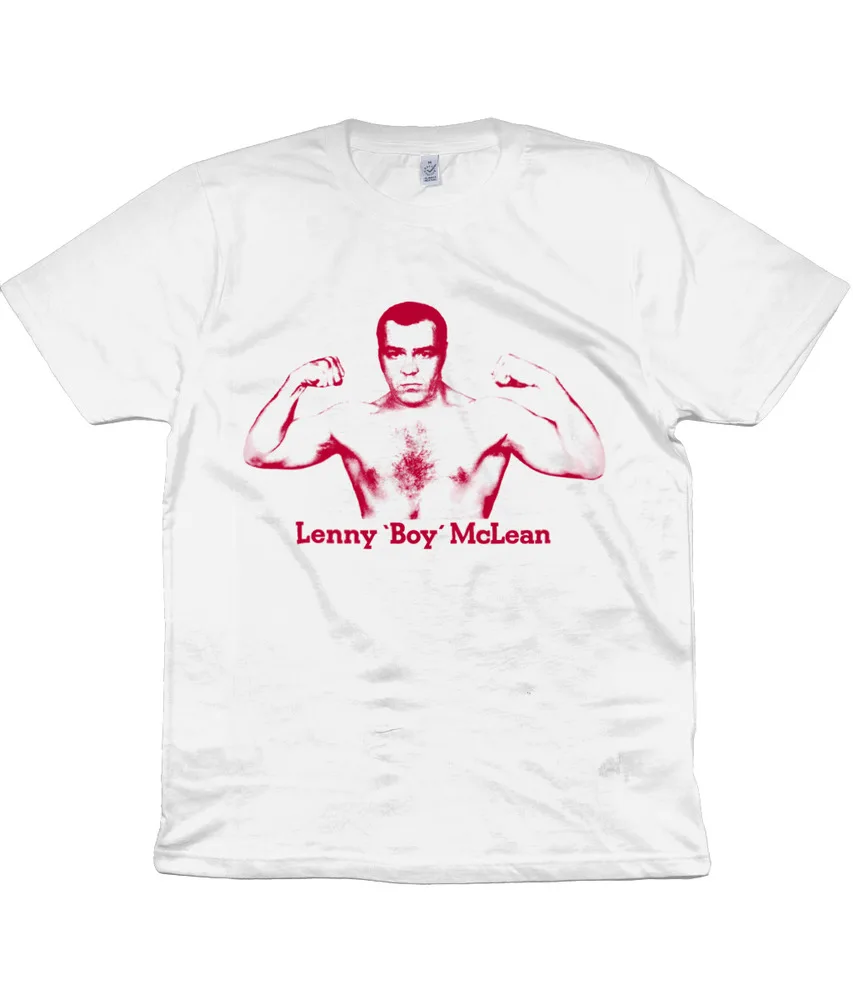 Lenny McLean - Red Promo - Organic T Shirt - Boxing - The Guv'nor - Gangster  Tees Cotton Luxury brand vintage oversized