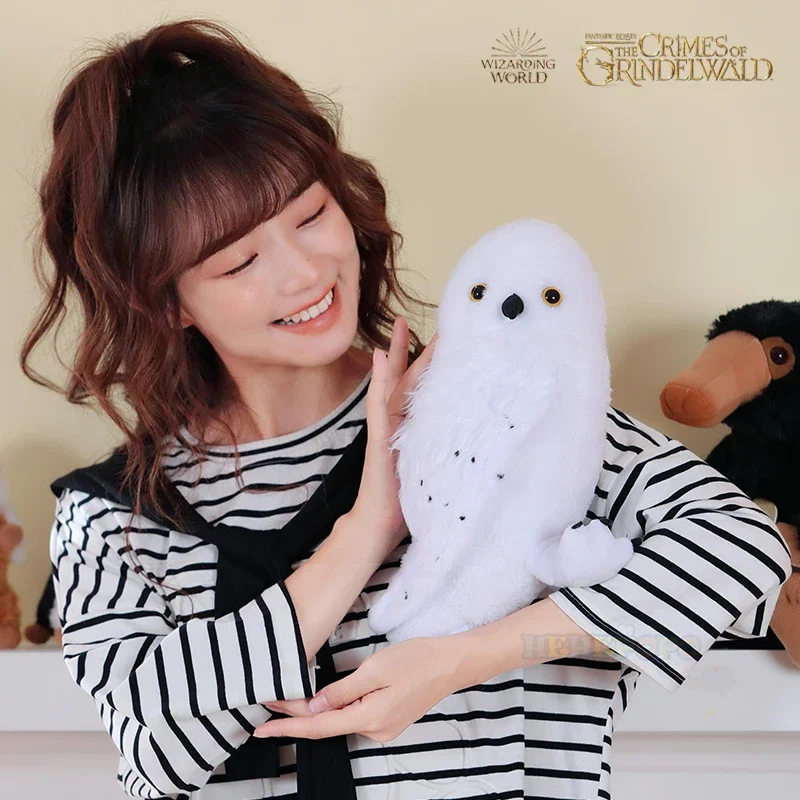 18/28cm Original Hedwig Owl and Bowtruckle Stuffed Animal Plush Toy Harry Potter Pets Cute Soft  Doll Children Christmas Gifts