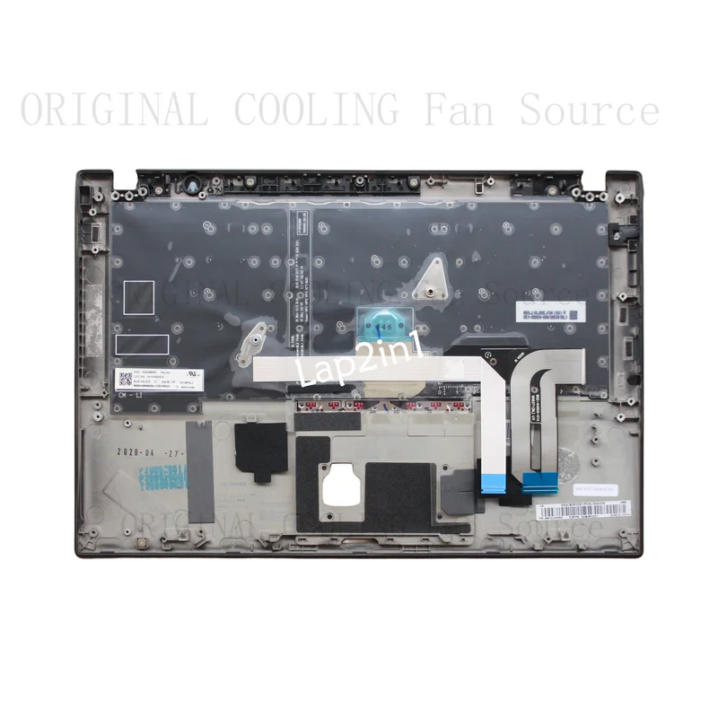 R+  New FOR Lenovo ThinkPad T490S T495S Palmrest Upper Case UK Keyboard 5M10V16697