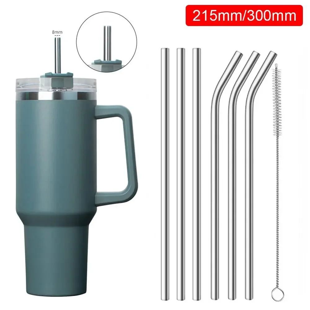 

1Pcs Reusable Stainless Steel Straws Straight Bent Straws Vacuum Tumbler Themos Cup Straw for Stanley 30oz 40oz Tyeso Cup