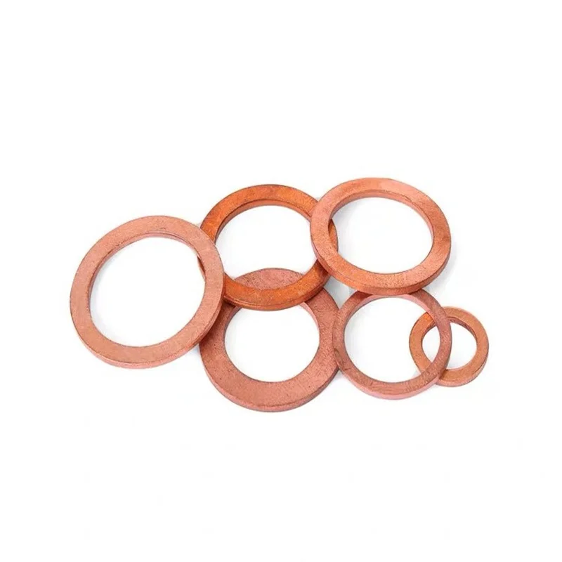 

2mm Thickness M4 5 6 7 8 10 12 14 15 16 17 18 20 21 22 24 26mm Copper Washer Solid Gasket Sump Plug Oil Seal ID x OD x Thickness