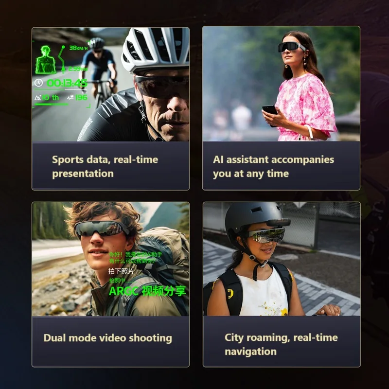 2025  Cool Fashion AR Glasses Intelligent Translation Cycling Navigation 4K High-definition Shooting AI Interaction MataLensS3