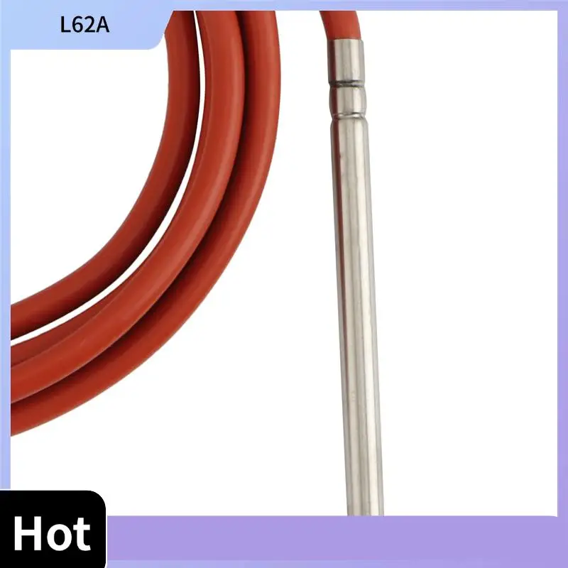 

L62A 6X PT100 RTD Датчик температуры 6 мм x 80 мм Класс B 2 м Провод с силиконовым гелевым покрытием Платиновое сопротивление Pt 100 Нержавеющая сталь